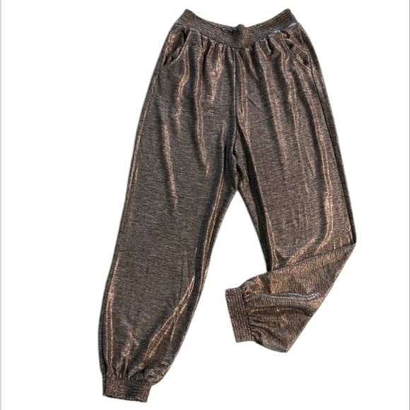 Anthropologie Melora rose gold jogger pants size medium - Picture 1 of 10